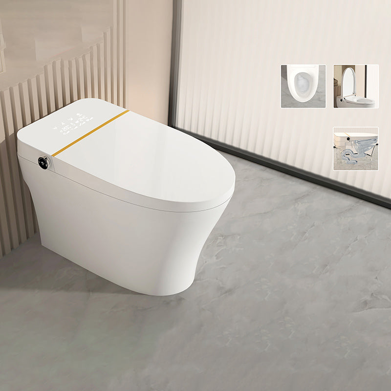 Minimalistic White Temperature Control Bidet Elongated Toilet Seat Bidet with Heated Seat Clearhalo 'Bathroom Remodel & Bathroom Fixtures' 'Bidets' 'Home Improvement' 'home_improvement' 'home_improvement_bidets' 'Toilets & Bidets' 7348240