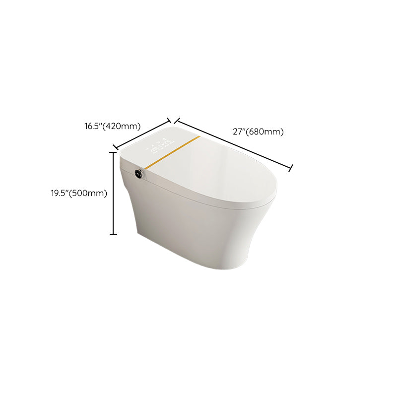 Minimalistic White Temperature Control Bidet Elongated Toilet Seat Bidet with Heated Seat Clearhalo 'Bathroom Remodel & Bathroom Fixtures' 'Bidets' 'Home Improvement' 'home_improvement' 'home_improvement_bidets' 'Toilets & Bidets' 7348248