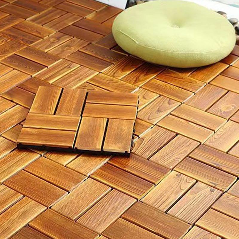 Wood Deck/Patio Flooring Tiles Snapping Installation Floor Board Tiles Dark Wood Eight Pieces Clearhalo 'Home Improvement' 'home_improvement' 'home_improvement_outdoor_deck_tiles_planks' 'Outdoor Deck Tiles & Planks' 'Outdoor Flooring & Tile' 'Outdoor Remodel' 'outdoor_deck_tiles_planks' 7348653