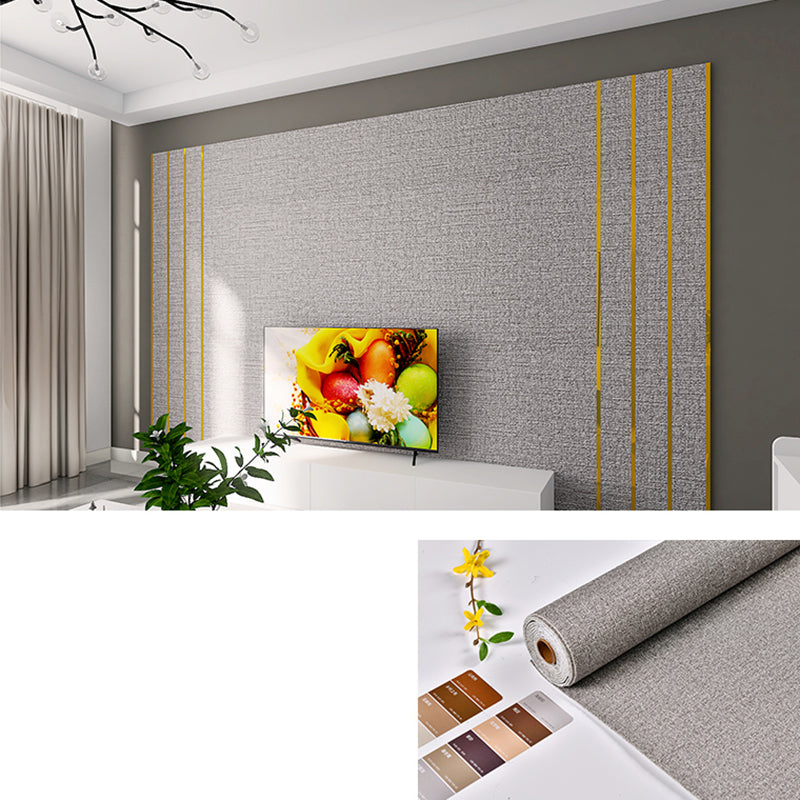 Modern Pearl Wainscoting Flax Wall Access Panel Peel and Stick Wall Tile Dark Gray Clearhalo 'Flooring 'Home Improvement' 'home_improvement' 'home_improvement_wall_paneling' 'Wall Paneling' 'wall_paneling' 'Walls & Ceilings' Walls and Ceiling' 7349100