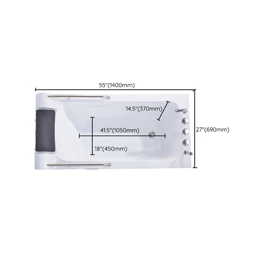 Modern Rectangular Soaking Bathtub Acrylic Stand Alone White Bath Clearhalo 'Bathroom Remodel & Bathroom Fixtures' 'Bathtubs' 'Home Improvement' 'home_improvement' 'home_improvement_bathtubs' 'Showers & Bathtubs' 7349570