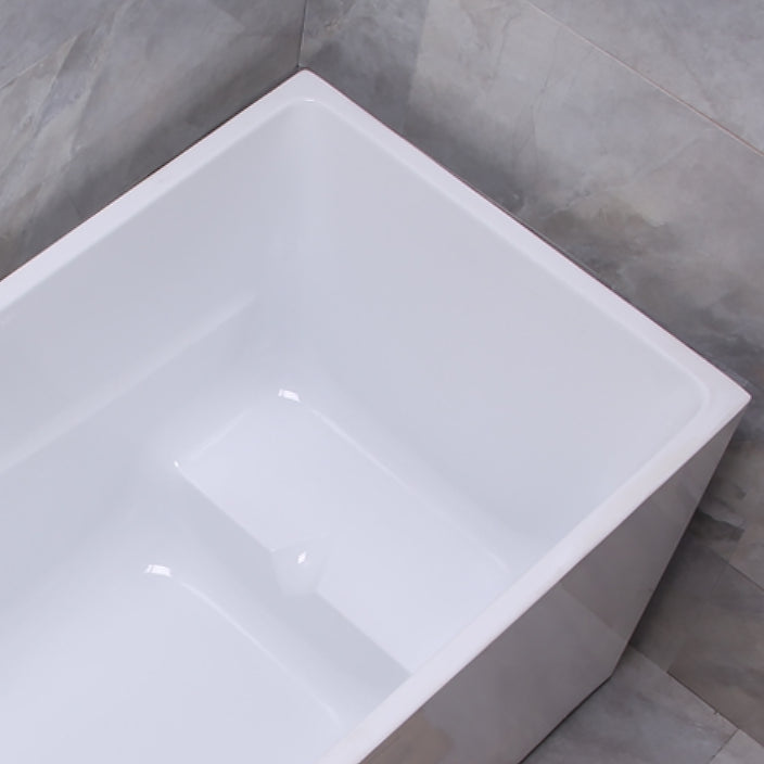 Modern Back to Wall Bathtub Rectangular Antique Finish Soaking Bath Clearhalo 'Bathroom Remodel & Bathroom Fixtures' 'Bathtubs' 'Home Improvement' 'home_improvement' 'home_improvement_bathtubs' 'Showers & Bathtubs' 7349615