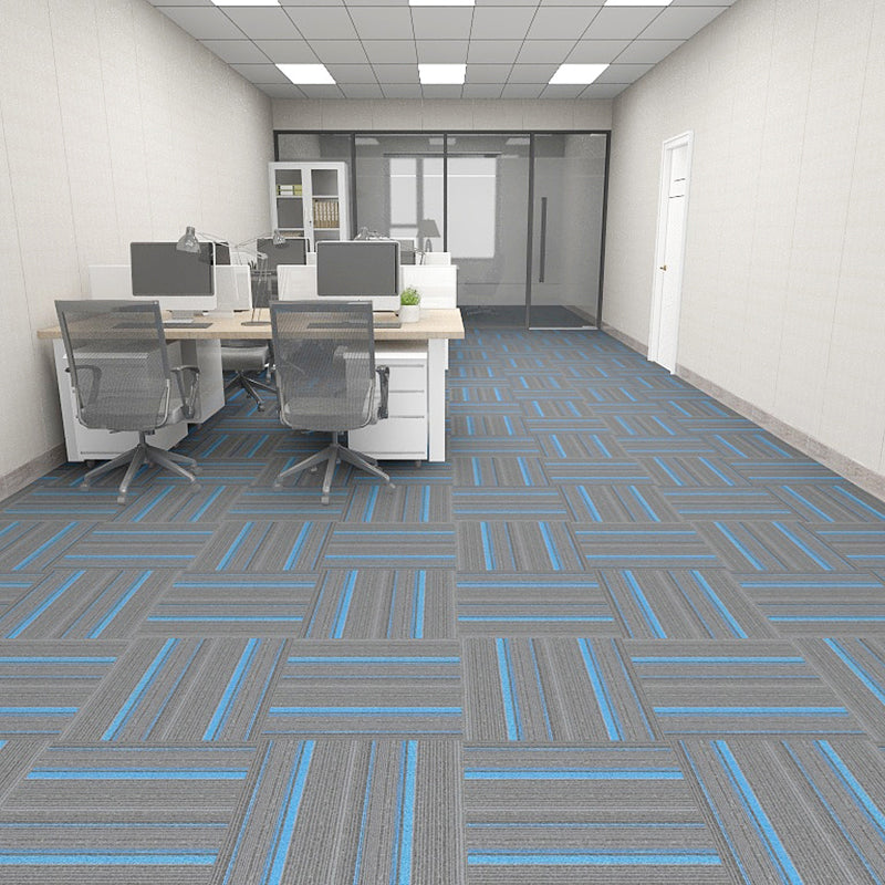 Modern Carpet Tile Level Loop Self Adhesive Fire Resistant Carpet Tiles Blue-Gray 60-Piece Set Vinyl Clearhalo 'Carpet Tiles & Carpet Squares' 'carpet_tiles_carpet_squares' 'Flooring 'Home Improvement' 'home_improvement' 'home_improvement_carpet_tiles_carpet_squares' Walls and Ceiling' 7351656