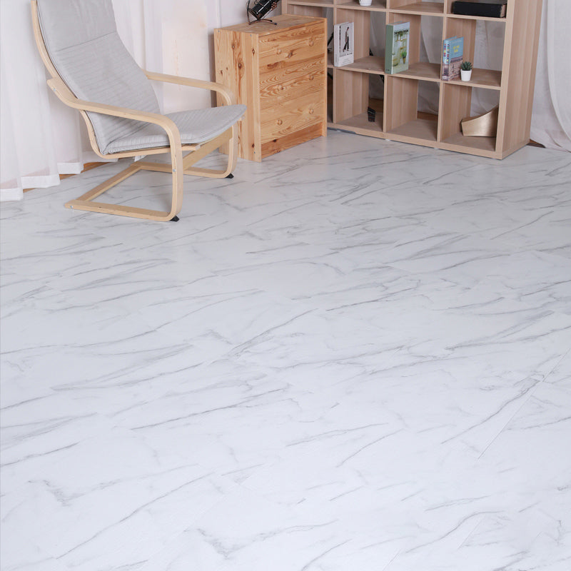 Modern Fabric Look Plastic Floor Water Resistant Square Edge Floor Tiles White 53.8 sq ft. - 25 Pieces Clearhalo 'Flooring 'Home Improvement' 'home_improvement' 'home_improvement_vinyl_flooring' 'Vinyl Flooring' 'vinyl_flooring' Walls and Ceiling' 7351761