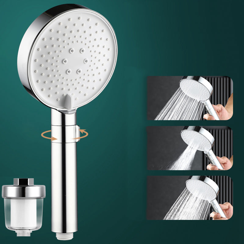 Round Water Filtration Hand Shower Adjustable Water Flow Wall-Mount Hand Shower Shower & Filter Hose not included Clearhalo 'Bathroom Remodel & Bathroom Fixtures' 'Home Improvement' 'home_improvement' 'home_improvement_shower_heads' 'Shower Heads' 'shower_heads' 'Showers & Bathtubs Plumbing' 'Showers & Bathtubs' 7351804