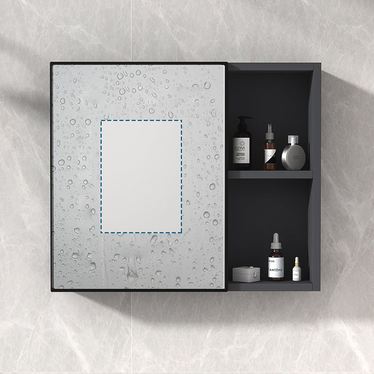 Rectangular Single Bathroom Vanity Modern Dark Gray Metal Base Vanity Set Clearhalo 'Bathroom Remodel & Bathroom Fixtures' 'Bathroom Vanities' 'bathroom_vanities' 'Home Improvement' 'home_improvement' 'home_improvement_bathroom_vanities' 7352211
