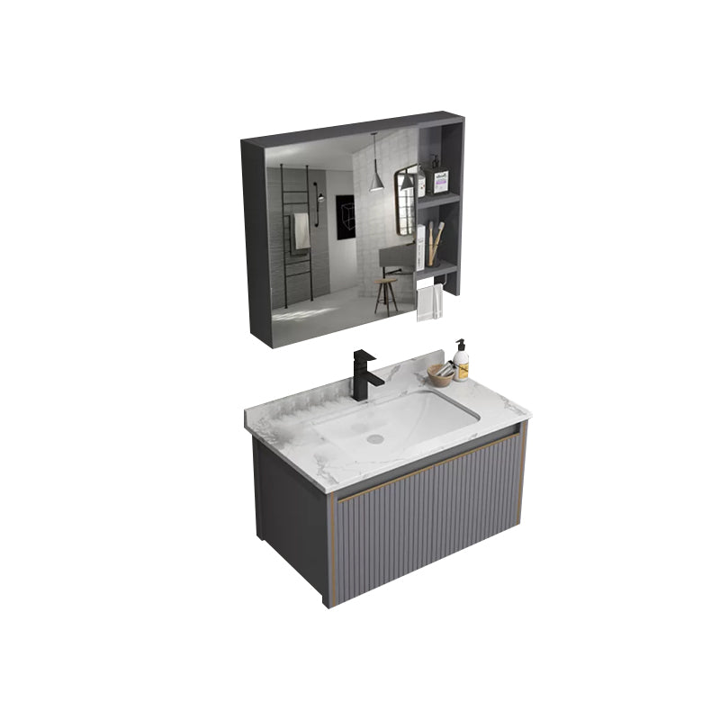 Wall Mount Bathroom Vanity Set Modern Faucet Included Bathroom Sink Vanity Vanity & Faucet & Mirror Cabinet Stone Clearhalo 'Bathroom Remodel & Bathroom Fixtures' 'Bathroom Vanities' 'bathroom_vanities' 'Home Improvement' 'home_improvement' 'home_improvement_bathroom_vanities' 7352231