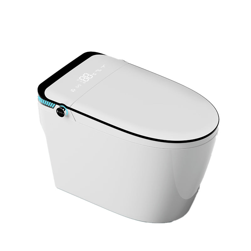 Simplicity White Temperature Control Bidet Elongated Toilet Seat Bidet with Heated Seat Clearhalo 'Bathroom Remodel & Bathroom Fixtures' 'Bidets' 'Home Improvement' 'home_improvement' 'home_improvement_bidets' 'Toilets & Bidets' 7353400