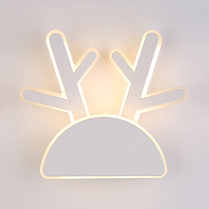 White Finish Rabbit Wall Light Animal Cute Acrylic LED Wall Sconce for Corridor Kid Bedroom White B Clearhalo 'Wall Lamps & Sconces' 'Wall Lights' Lighting' 73539