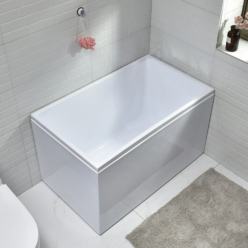 Modern Back to Wall Bathtub Rectangular Antique Finish Bathtub Right Tub Clearhalo 'Bathroom Remodel & Bathroom Fixtures' 'Bathtubs' 'Home Improvement' 'home_improvement' 'home_improvement_bathtubs' 'Showers & Bathtubs' 7354438