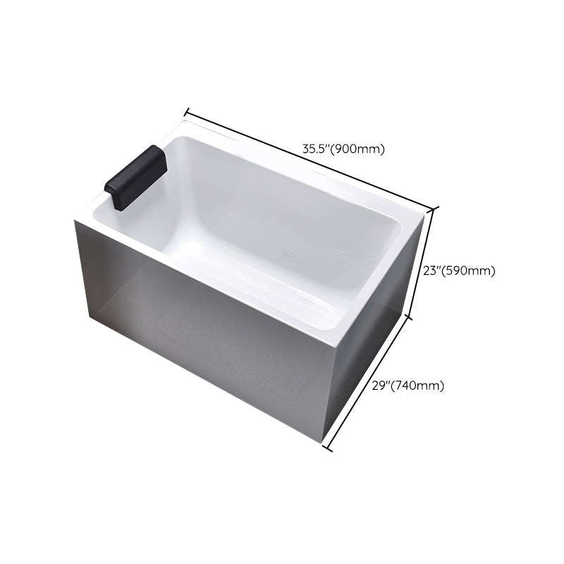 Modern Rectangular Bathtub Acrylic Center Soaking White Bath Clearhalo 'Bathroom Remodel & Bathroom Fixtures' 'Bathtubs' 'Home Improvement' 'home_improvement' 'home_improvement_bathtubs' 'Showers & Bathtubs' 7354476