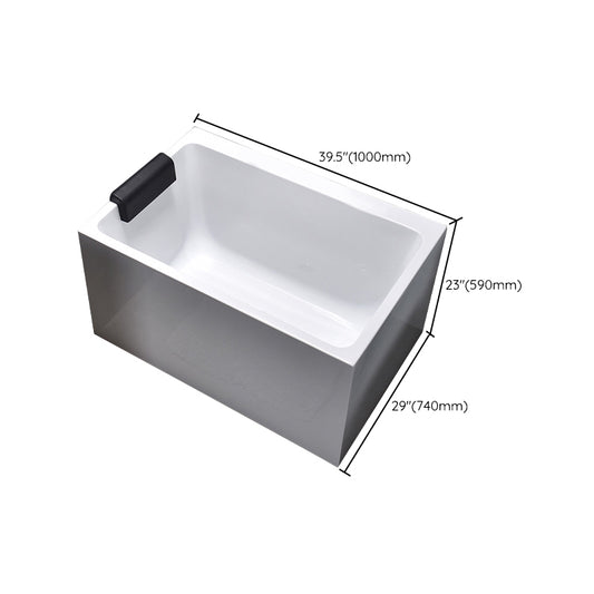 Modern Rectangular Bathtub Acrylic Center Soaking White Bath Clearhalo 'Bathroom Remodel & Bathroom Fixtures' 'Bathtubs' 'Home Improvement' 'home_improvement' 'home_improvement_bathtubs' 'Showers & Bathtubs' 7354477