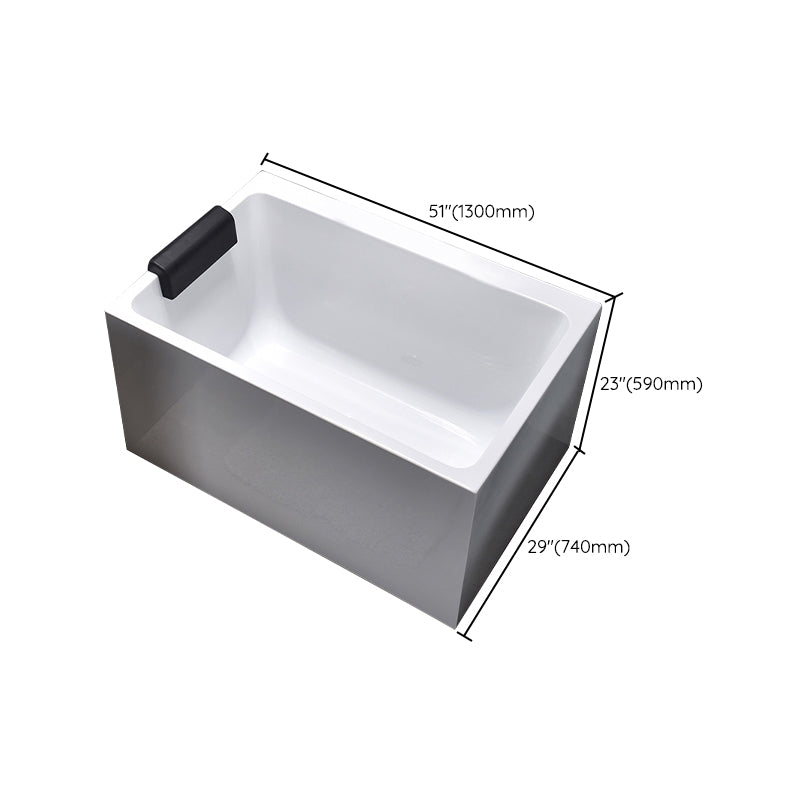 Modern Rectangular Bathtub Acrylic Center Soaking White Bath Clearhalo 'Bathroom Remodel & Bathroom Fixtures' 'Bathtubs' 'Home Improvement' 'home_improvement' 'home_improvement_bathtubs' 'Showers & Bathtubs' 7354480