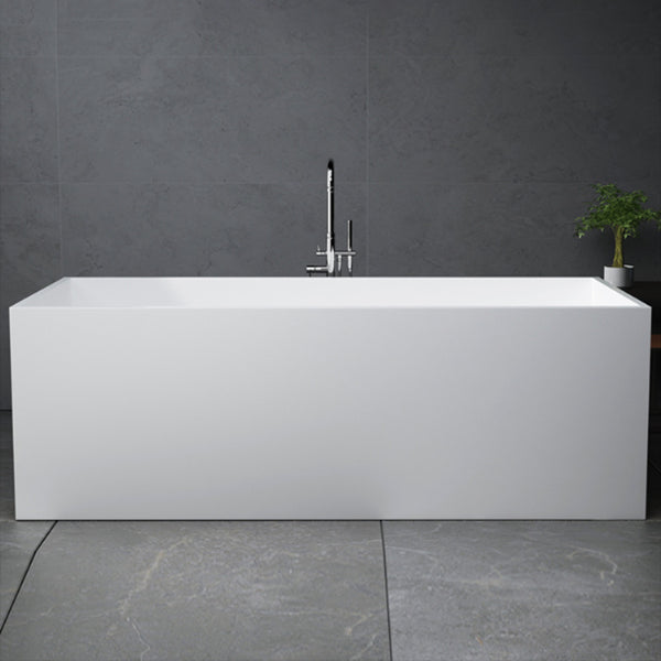 Freestanding Antique Finish Soaking Bathtub Rectangular Modern Bath Tub White 67"L x 30"W x 23"H Tub Clearhalo 'Bathroom Remodel & Bathroom Fixtures' 'Bathtubs' 'Home Improvement' 'home_improvement' 'home_improvement_bathtubs' 'Showers & Bathtubs' 7354490