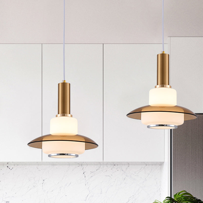 Macaron Gourd Pendant Lighting Opal Glass 1 Head Dining Room Ceiling Suspension Lamp in Pink/Light Blue/Gold Clearhalo 'Ceiling Lights' 'Glass shade' 'Glass' 'Modern Pendants' 'Modern' 'Pendant Lights' 'Pendants' Lighting' 735518