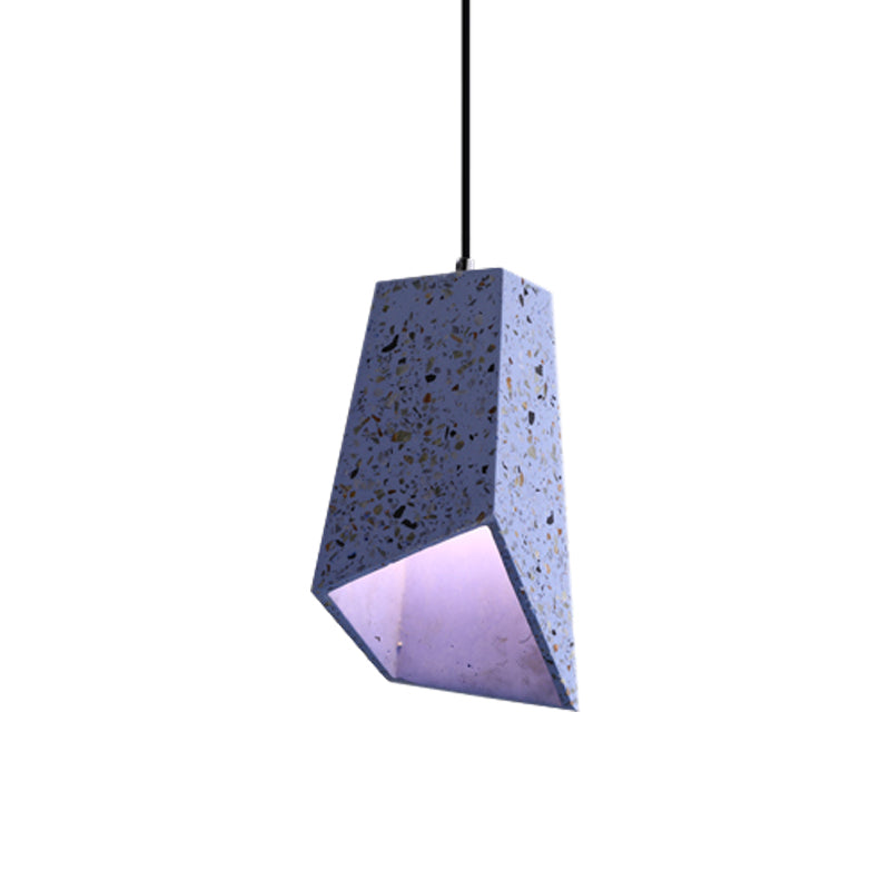 Geometric Hanging Light Fixture Nordic Terrazzo 1 Head White/Black/Red Ceiling Pendant Lamp for Coffee Shop Clearhalo 'Ceiling Lights' 'Modern Pendants' 'Modern' 'Pendant Lights' 'Pendants' Lighting' 735617