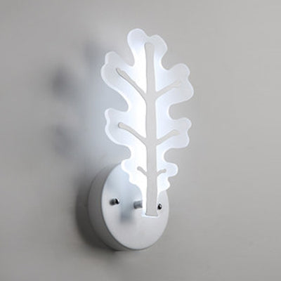 Deer Horn LED Wall Light Animal Style Acrylic Wall Sconce in White for Adult Kid Bedroom White C White Clearhalo 'Wall Lamps & Sconces' 'Wall Lights' Lighting' 73564