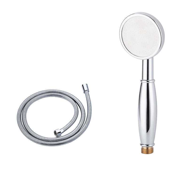 Simple Handheld Shower Head Square 304 Stainless Steel Shower Head Round Shower Head with Hose Clearhalo 'Bathroom Remodel & Bathroom Fixtures' 'Home Improvement' 'home_improvement' 'home_improvement_shower_heads' 'Shower Heads' 'shower_heads' 'Showers & Bathtubs Plumbing' 'Showers & Bathtubs' 7356563