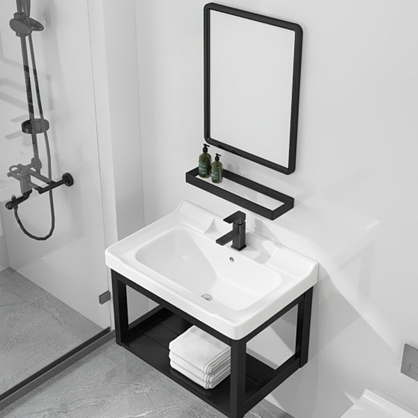 Modern Bathroom Vanity Set Wall Mount Single-Sink Bathroom Sink Vanity Clearhalo 'Bathroom Remodel & Bathroom Fixtures' 'Bathroom Vanities' 'bathroom_vanities' 'Home Improvement' 'home_improvement' 'home_improvement_bathroom_vanities' 7356762