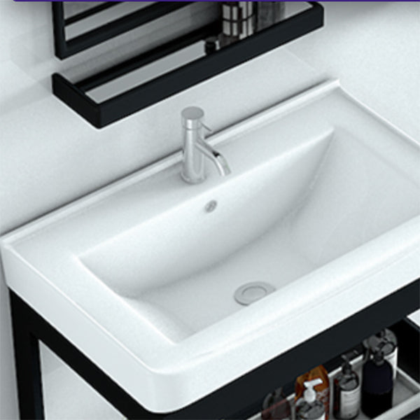 Modern Bathroom Vanity Set Wall Mount Single-Sink Bathroom Sink Vanity Clearhalo 'Bathroom Remodel & Bathroom Fixtures' 'Bathroom Vanities' 'bathroom_vanities' 'Home Improvement' 'home_improvement' 'home_improvement_bathroom_vanities' 7356766