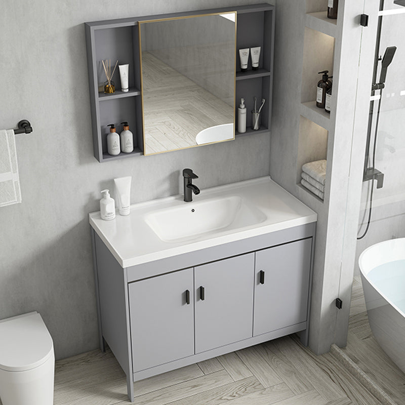 Modern Bathroom Vanity Set Freestanding Single-Sink Bathroom Sink Vanity Clearhalo 'Bathroom Remodel & Bathroom Fixtures' 'Bathroom Vanities' 'bathroom_vanities' 'Home Improvement' 'home_improvement' 'home_improvement_bathroom_vanities' 7356853