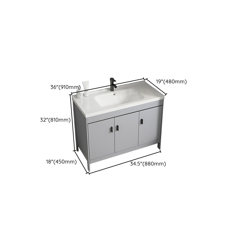 Modern Bathroom Vanity Set Freestanding Single-Sink Bathroom Sink Vanity Clearhalo 'Bathroom Remodel & Bathroom Fixtures' 'Bathroom Vanities' 'bathroom_vanities' 'Home Improvement' 'home_improvement' 'home_improvement_bathroom_vanities' 7356878