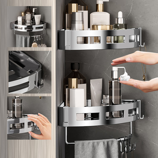 Minimalism Bathroom Accessories Hardware Set Bath Shelf Bathroom Accessory Kit Clearhalo 'Bathroom Hardware Sets' 'Bathroom Hardware' 'Bathroom Remodel & Bathroom Fixtures' 'bathroom_hardware_sets' 'Home Improvement' 'home_improvement' 'home_improvement_bathroom_hardware_sets' 7356931