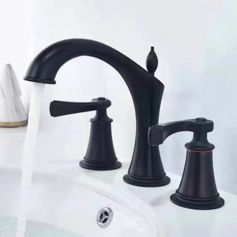 Deck Mounted Bathroom Faucet Modern Low Arc Roman Tub Faucet Trim Black Clearhalo 'Bathroom Remodel & Bathroom Fixtures' 'Bathtub Faucets' 'bathtub_faucets' 'Home Improvement' 'home_improvement' 'home_improvement_bathtub_faucets' 7357416