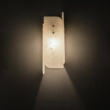 Rectangle Panel Sconce Lighting Modenrist Marble 1-Light Corner Wall Lamp Fixture in White Clearhalo 'Modern wall lights' 'Modern' 'Wall Lamps & Sconces' 'Wall Lights' Lighting' 735761