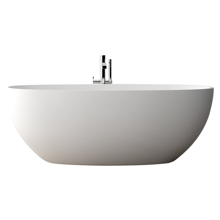 Modern Style Stone Bathtub White Detached Oval Bathtub for Bathroom Clearhalo 'Bathroom Remodel & Bathroom Fixtures' 'Bathtubs' 'Home Improvement' 'home_improvement' 'home_improvement_bathtubs' 'Showers & Bathtubs' 7359868