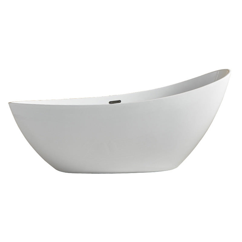 Antique Finish Oval Bathtub Stand Alone Modern Soaking Bath Tub Clearhalo 'Bathroom Remodel & Bathroom Fixtures' 'Bathtubs' 'Home Improvement' 'home_improvement' 'home_improvement_bathtubs' 'Showers & Bathtubs' 7359922