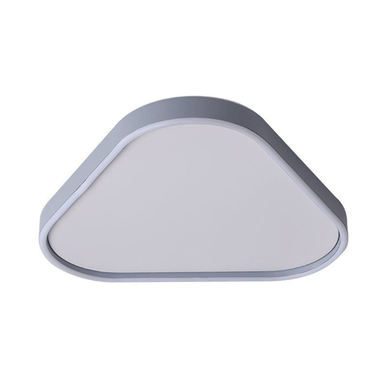 16"/19.5" W Triangle Bedroom Flush Light Fixture Acrylic LED Modern Ceiling Mounted Lamp in Grey, Warm/White Light Clearhalo 'Ceiling Lights' 'Close To Ceiling Lights' 'Close to ceiling' 'Flush mount' Lighting' 736046