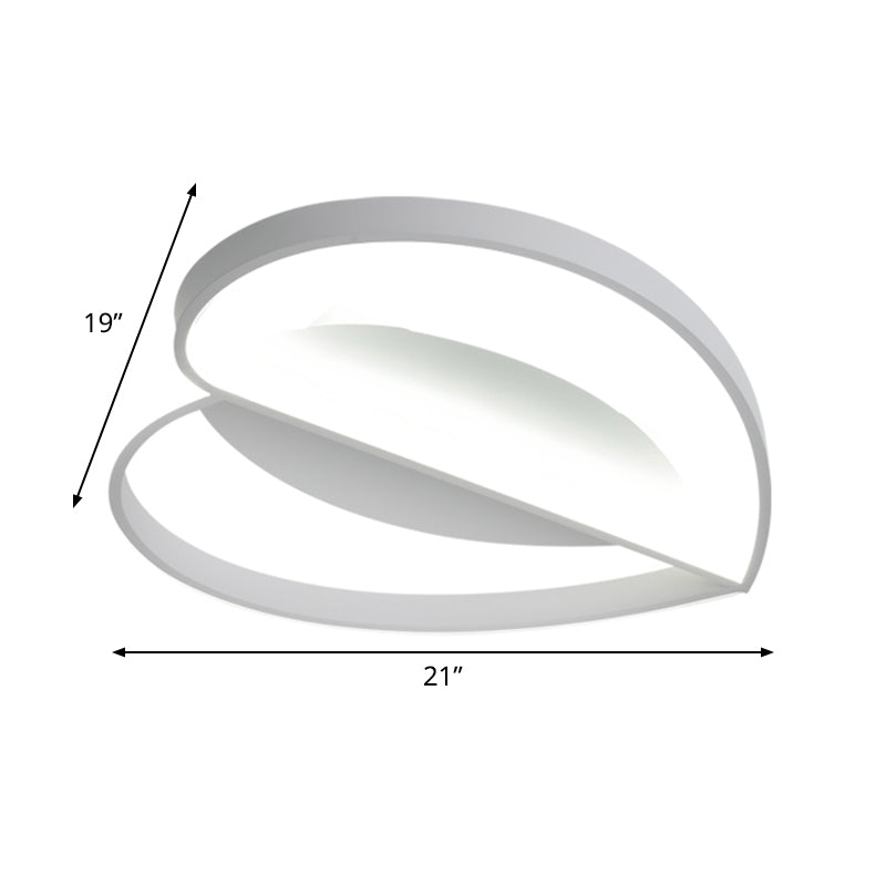 Splicing Heart Shape Flushmount Simple Acrylic LED White Flush Mounted Light for Bedroom, 19"/21" Wide Clearhalo 'Ceiling Lights' 'Close To Ceiling Lights' 'Close to ceiling' 'Flush mount' Lighting' 736054