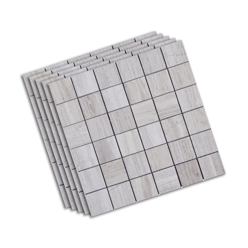Marble Floor and Wall Tile Grid Floor and Wall Tile with Waterproof Gray-White Clearhalo 'Floor Tiles & Wall Tiles' 'floor_tiles_wall_tiles' 'Flooring 'Home Improvement' 'home_improvement' 'home_improvement_floor_tiles_wall_tiles' Walls and Ceiling' 7360620