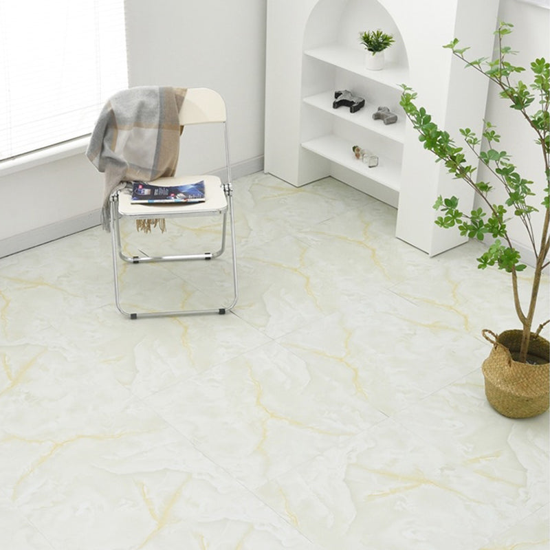 Marbling Plastic Floor Water Resistant Peel & Stick Floor Tiles Beige 30-Piece Set Clearhalo 'Flooring 'Home Improvement' 'home_improvement' 'home_improvement_vinyl_flooring' 'Vinyl Flooring' 'vinyl_flooring' Walls and Ceiling' 7360636