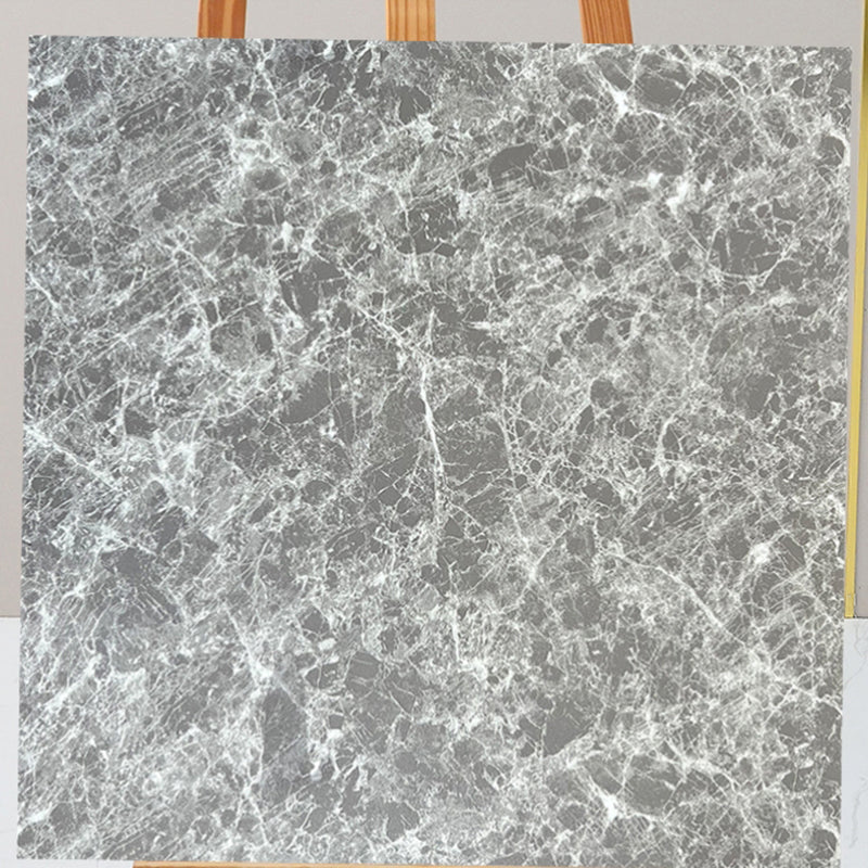 Marbling Plastic Floor Water Resistant Peel & Stick Floor Tiles Dark Heather Gray-Black Clearhalo 'Flooring 'Home Improvement' 'home_improvement' 'home_improvement_vinyl_flooring' 'Vinyl Flooring' 'vinyl_flooring' Walls and Ceiling' 7360654