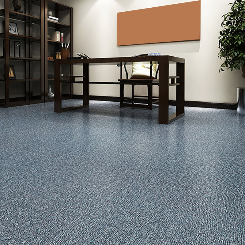 Square Plastic Floor Water Resistant Peel & Stick Floor Tile Floor Leather Dark Blue Clearhalo 'Flooring 'Home Improvement' 'home_improvement' 'home_improvement_vinyl_flooring' 'Vinyl Flooring' 'vinyl_flooring' Walls and Ceiling' 7360657