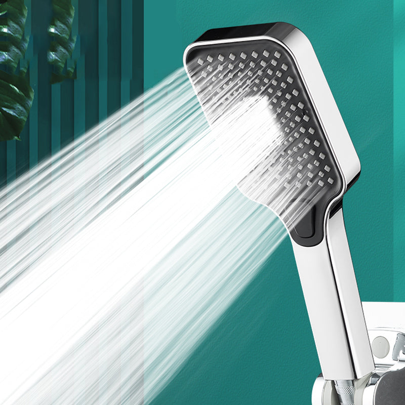 Contemporary Rectangular Hand Shower Adjustable Spray Pattern Showerhead Clearhalo 'Bathroom Remodel & Bathroom Fixtures' 'Home Improvement' 'home_improvement' 'home_improvement_shower_heads' 'Shower Heads' 'shower_heads' 'Showers & Bathtubs Plumbing' 'Showers & Bathtubs' 7361814