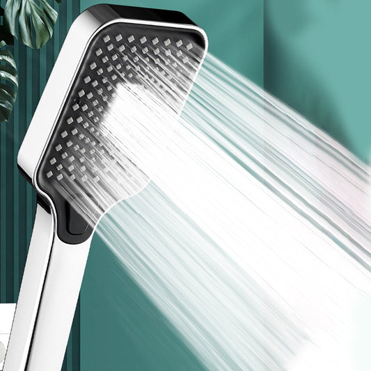 Contemporary Rectangular Hand Shower Adjustable Spray Pattern Showerhead Clearhalo 'Bathroom Remodel & Bathroom Fixtures' 'Home Improvement' 'home_improvement' 'home_improvement_shower_heads' 'Shower Heads' 'shower_heads' 'Showers & Bathtubs Plumbing' 'Showers & Bathtubs' 7361821