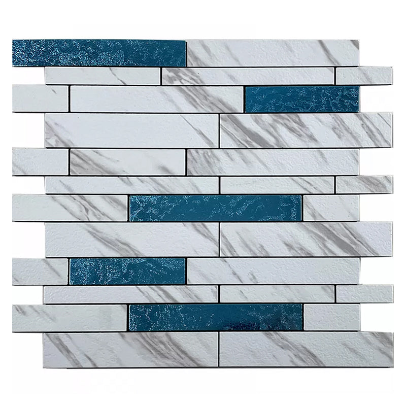 Modern Subway Tile Peel and Stick Backsplash Tile for Kitchen Blue-White Clearhalo 'Flooring 'Home Improvement' 'home_improvement' 'home_improvement_peel_stick_blacksplash' 'Peel & Stick Backsplash Tile' 'peel_stick_blacksplash' 'Walls & Ceilings' Walls and Ceiling' 7363765