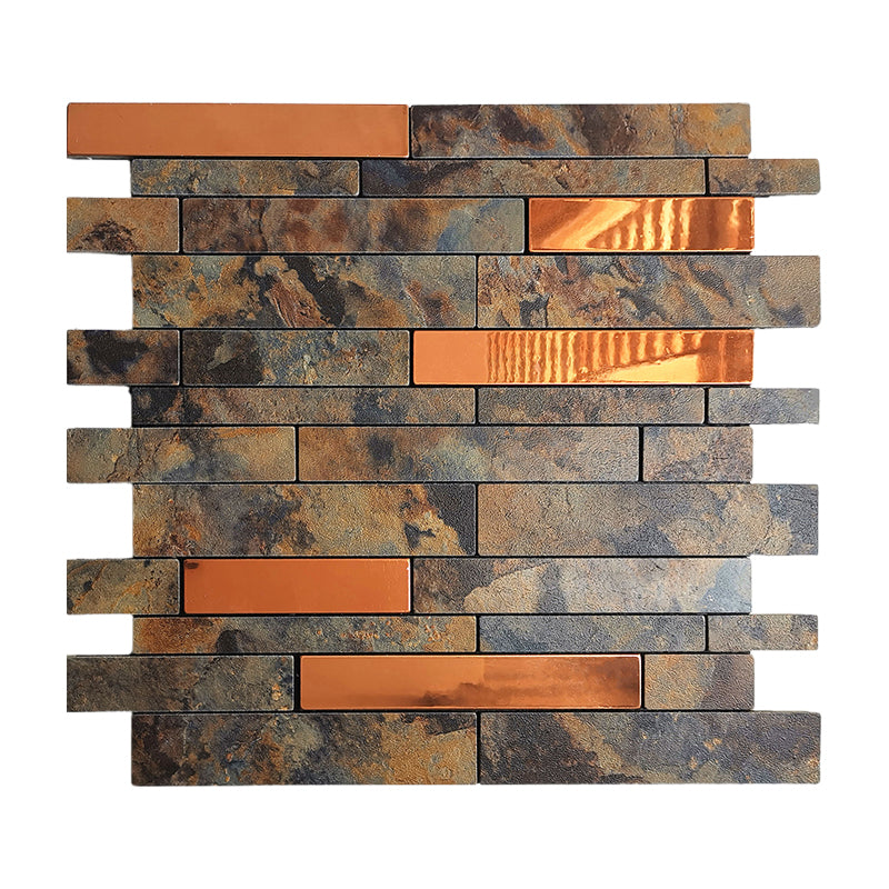 Modern Subway Tile Peel and Stick Backsplash Tile for Kitchen Brown Clearhalo 'Flooring 'Home Improvement' 'home_improvement' 'home_improvement_peel_stick_blacksplash' 'Peel & Stick Backsplash Tile' 'peel_stick_blacksplash' 'Walls & Ceilings' Walls and Ceiling' 7363768