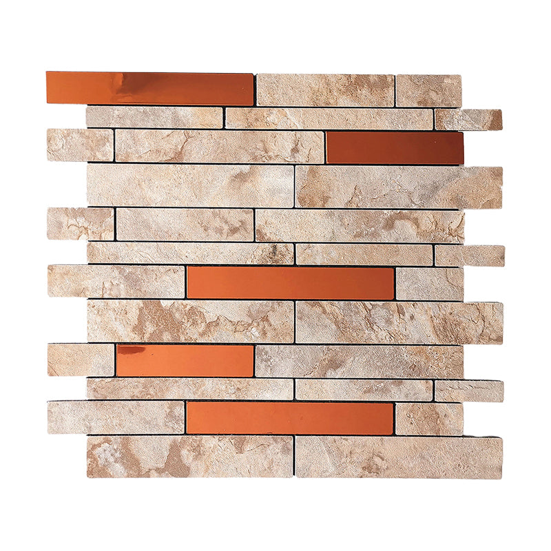 Modern Subway Tile Peel and Stick Backsplash Tile for Kitchen Orange Clearhalo 'Flooring 'Home Improvement' 'home_improvement' 'home_improvement_peel_stick_blacksplash' 'Peel & Stick Backsplash Tile' 'peel_stick_blacksplash' 'Walls & Ceilings' Walls and Ceiling' 7363770