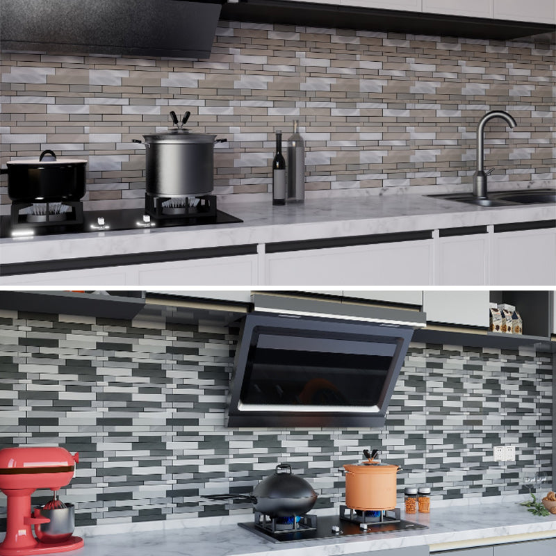 Modern Subway Tile Peel and Stick Backsplash Tile for Kitchen Clearhalo 'Flooring 'Home Improvement' 'home_improvement' 'home_improvement_peel_stick_blacksplash' 'Peel & Stick Backsplash Tile' 'peel_stick_blacksplash' 'Walls & Ceilings' Walls and Ceiling' 7363773