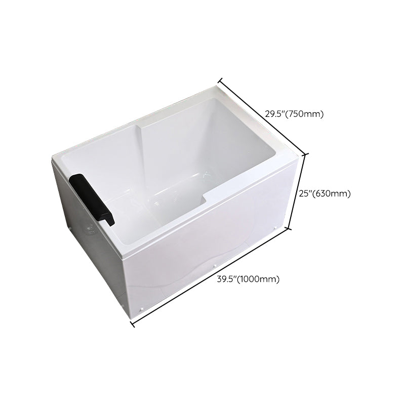 Back to Wall Soaking Bath Modern Rectangular Antique Finish Bath Tub Clearhalo 'Bathroom Remodel & Bathroom Fixtures' 'Bathtubs' 'Home Improvement' 'home_improvement' 'home_improvement_bathtubs' 'Showers & Bathtubs' 7364203