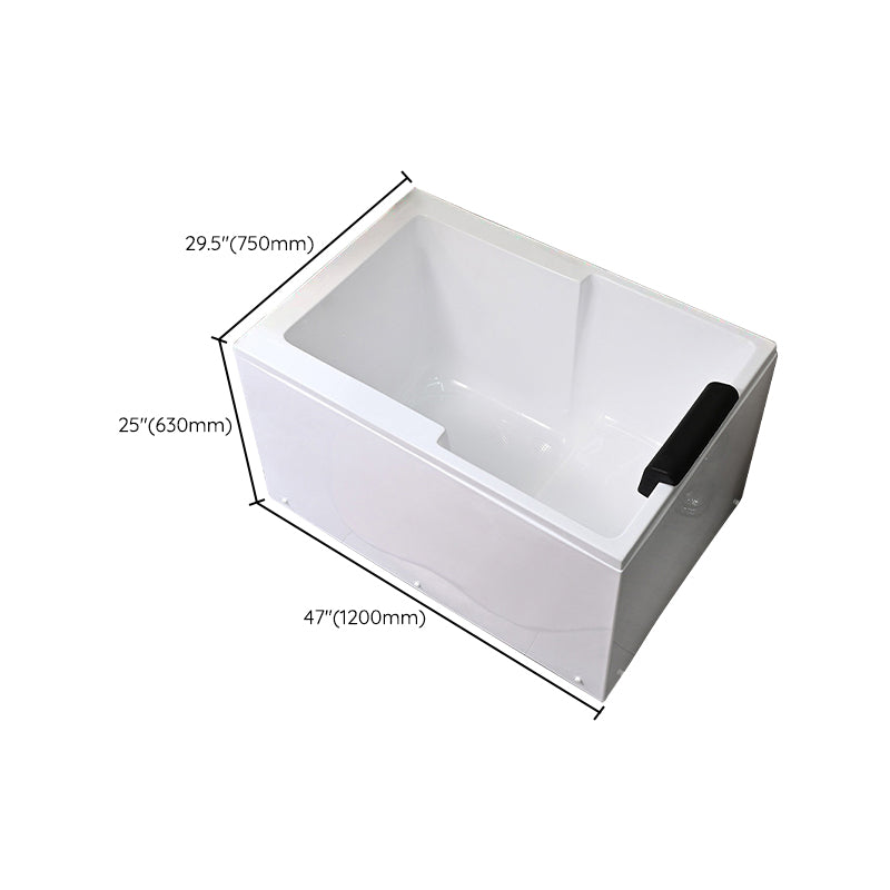 Back to Wall Soaking Bath Modern Rectangular Antique Finish Bath Tub Clearhalo 'Bathroom Remodel & Bathroom Fixtures' 'Bathtubs' 'Home Improvement' 'home_improvement' 'home_improvement_bathtubs' 'Showers & Bathtubs' 7364206