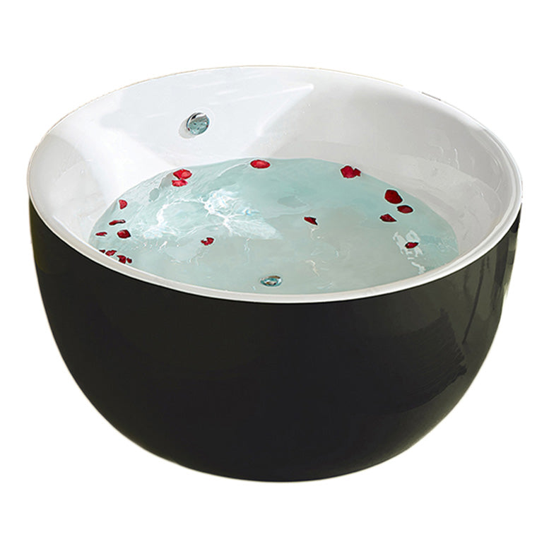 Antique Finish Round Bathtub Stand Alone Modern Soaking Bath Tub Clearhalo 'Bathroom Remodel & Bathroom Fixtures' 'Bathtubs' 'Home Improvement' 'home_improvement' 'home_improvement_bathtubs' 'Showers & Bathtubs' 7364263