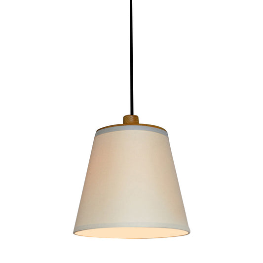 Fabric Barrel Ceiling Hang Fixture Minimalism 1-Light Drop Pendant Lamp in White over Table Clearhalo 'Ceiling Lights' 'Modern Pendants' 'Modern' 'Pendant Lights' 'Pendants' Lighting' 736441