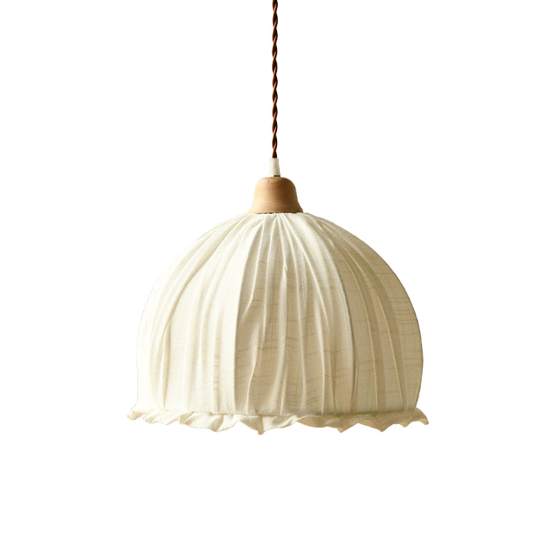 Dome Fabric Suspension Light Modernism 1 Light White Ceiling Pendant Lamp for restaurant Clearhalo 'Ceiling Lights' 'Modern Pendants' 'Modern' 'Pendant Lights' 'Pendants' Lighting' 736448