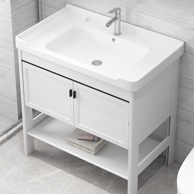 Freestanding Bathroom Sink Vanity Glam Single-Sink Bathroom Vanity Clearhalo 'Bathroom Remodel & Bathroom Fixtures' 'Bathroom Vanities' 'bathroom_vanities' 'Home Improvement' 'home_improvement' 'home_improvement_bathroom_vanities' 7365311