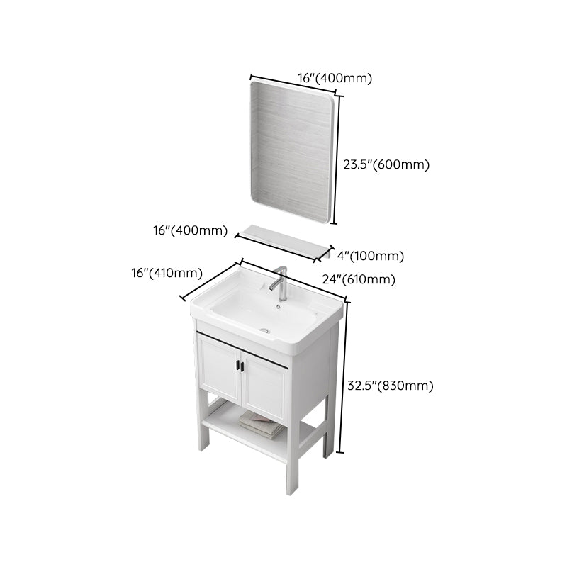 Freestanding Bathroom Sink Vanity Glam Single-Sink Bathroom Vanity Clearhalo 'Bathroom Remodel & Bathroom Fixtures' 'Bathroom Vanities' 'bathroom_vanities' 'Home Improvement' 'home_improvement' 'home_improvement_bathroom_vanities' 7365352